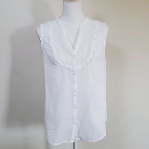Old Navy Swiss Dot Sleeveless Blouse